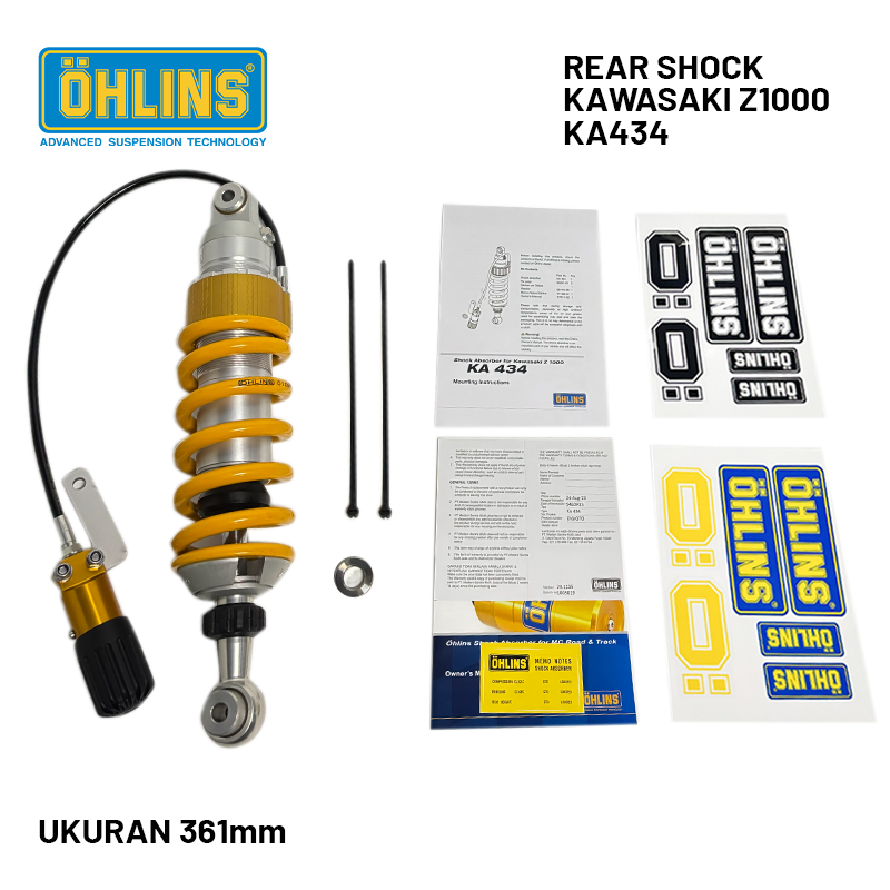 REAR SHOCK KAWASAKI Z1000 KA434 Shock Ohlins Kawasaki Z1000 Sugomi KA434 - Gambar 1