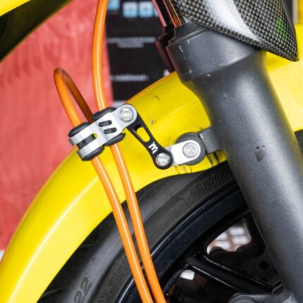 Bracket Breket Klem Selang Rem Depan WR3 Universal Yamaha Xmax Nmax Aerox R25 Ninja 150RR 250FI Honda CBR 250RR - Double/V2, Black Red