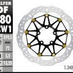 Disc Brake Galfer Floatech Depan Ducati 848/V2 319.5mm Disc Wave