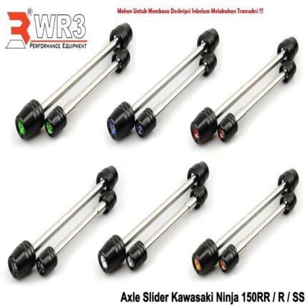 Axle Slider WR3 Ninja 150RR R SS Fork Protector Jalu As Roda - Black