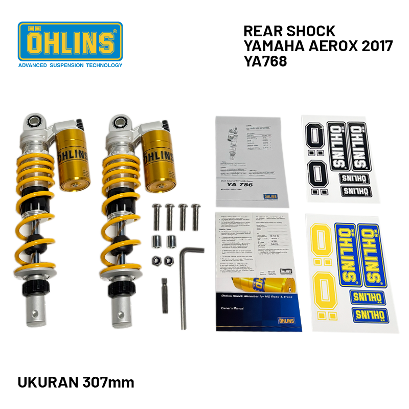 REAR SHOCK YAMAHA AEROX 2017 Shock Ohlins Aerox Old New Nmax New YA786 - Gambar 1