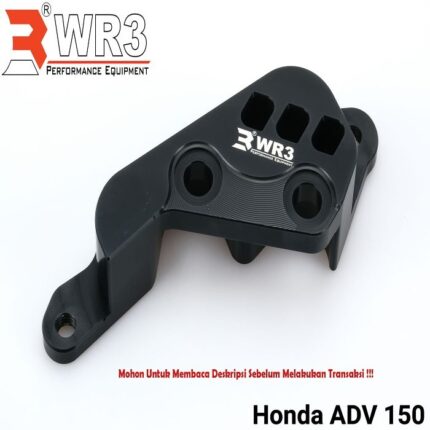 WR3 Bracket Kaliper Brembo Depan Honda ADV 150 - Hitam