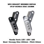WR3 Bracket Kaliper Brembo 4 Piston 1p Depan Honda Beat Vario Scoopy