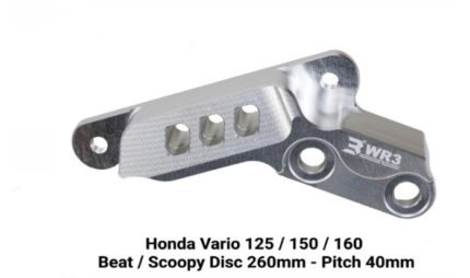 WR3 Bracket Kaliper Brembo 4 Piston 1p Depan Honda Beat Vario Scoopy - Silver