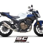 SC Project Slip On Oval Muffler Honda CB500 F/X '19-'20