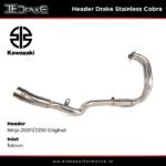 Header Drake Stainless Cobra Ninja 250FI/Z250 Inlet 54mm Original