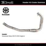 Header Kit Drake Stainless Kawasaki Ninja 250 FI 2018 Original