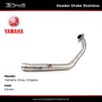 Header Drake Stainless Yamaha Xmax Inlet 54mm Original