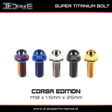 Drake Titanium Baut Corsa Series M10 Universal - M10X1.5X25, Burn Titan