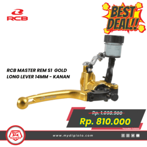 RACING BOY MASTER REM S1 14MM LONG LEVER GOLD - KANAN