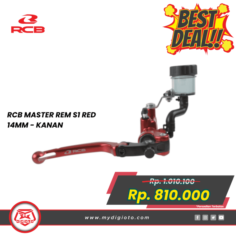 RACING BOY MASTER REM S1 14MM RED - KANAN