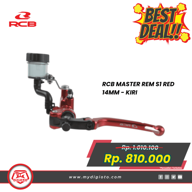RACING BOY MASTER REM S1 14MM RED - KIRI
