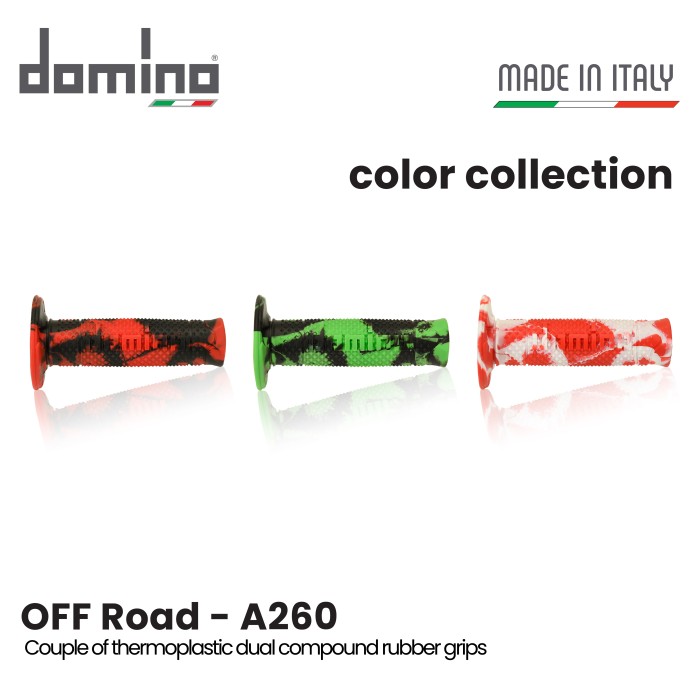 ginee_20241019182538436_5044766760-1.jpeg Handgrip Domino Italy Offroad A260 Snake Original Universal - Gambar 1