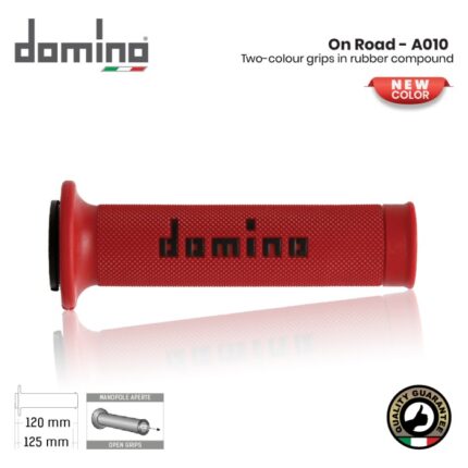 Handgrip Domino Italy Racing A010 Original Universal - Merah Hitam