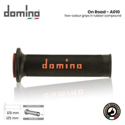 Handgrip Domino Italy Dot Racing A010 Universal Original - Hitam Orange