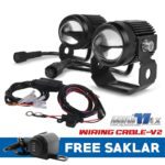 Full Set Lampu Tembak Drake Minimax Type R 15 Watt Fog Lamp LED