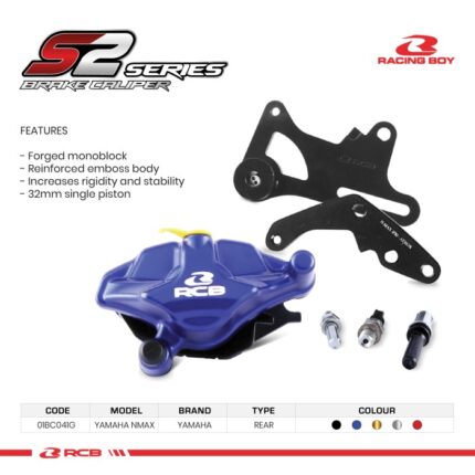 Kaliper RCB S2 1 Pot Nmax New/ Nmax Old Belakang - Biru