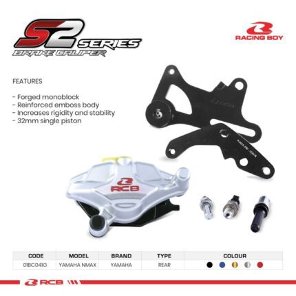 Kaliper RCB S2 1 Pot Nmax New/ Nmax Old Belakang - Silver