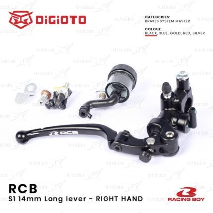 Racing Boy RCB Master Rem Radial S1 14mm Long Lever Kanan - Hitam