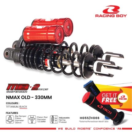 Shock Shockbreaker Racing Boy RCB MB-2 Series Yamaha Nmax 330mm - Red