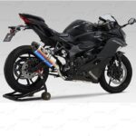 Yoshimura R77 Stainless Blue Knalpot Kawasaki ZX25R Fullsystem