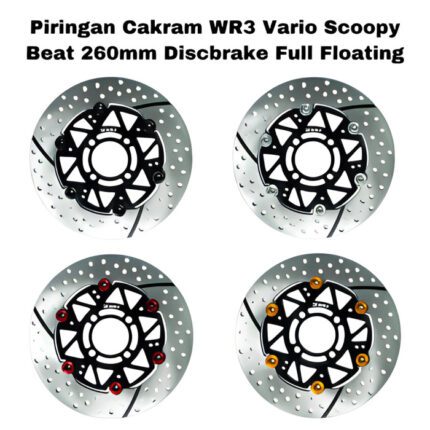 Piringan Cakram WR3 Vario Scoopy Beat 260mm Discbrake Full Floating - Silver Gold