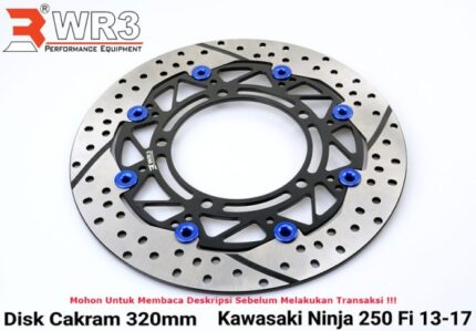 Piringan Cakram WR3 Ninja 250FI Old 320mm Discbrake Full Floating - Black Blue