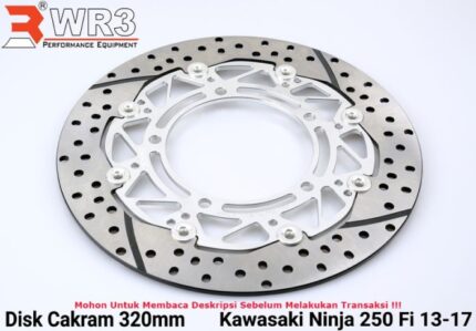 Piringan Cakram WR3 Ninja 250FI Old 320mm Discbrake Full Floating - Silver Silver
