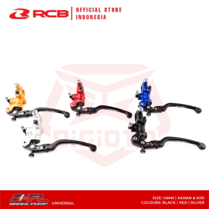 Master Rem RCB Racing Boy S1 Facelift FL 14mm 14 mm Kanan Kiri Nmax Xmax Forza PCX Vario 160 - Kiri, Silver