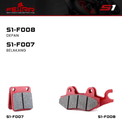 Kampas Rem Fenrir S1 Depan Belakang KLX 150 KLX150