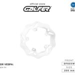 Disc Brake Galfer Fixed Depan Modern Vespa LX S V Sprint Primavera 200mm Discbrake DF650W