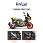 Knalpot Racing Matic Leovince LV Scoot Fullsystem Aprilia SR GT SRGT 200 with Drake Header Stainless Original