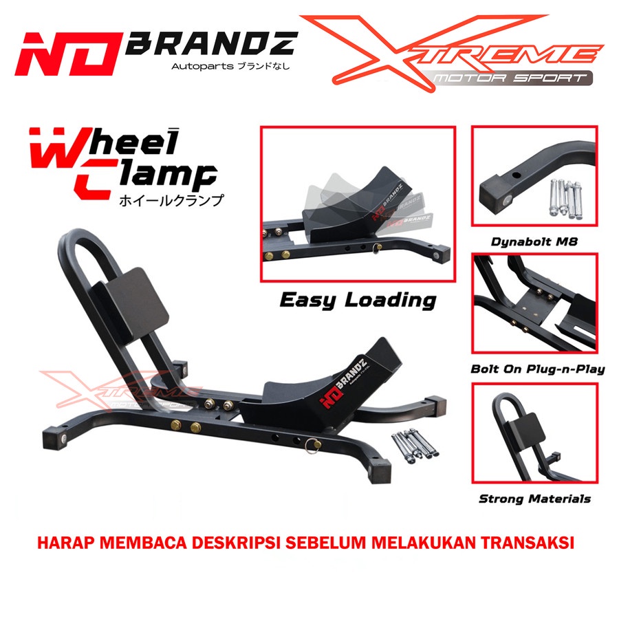 PF-NB003 Paddock Ban Depan NoBrandz Universal Wheel Clamp Paddock - Gambar 1