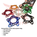 Cover Sprocket Flange Gear Belakang WR3 Velg Almu Aluminium Carbon