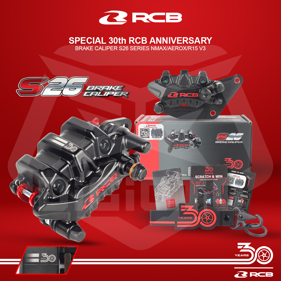 RCB_30th_N_MAX Kaliper Depan 2 Piston RCB S26 Nmax Aerox Old New R15 V3 V4 30th Anniversary Special Edition - Gambar 1