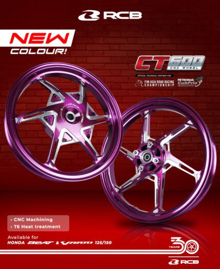 Velg Pelk RCB CT600 CNC Vario 125 150 CNC 185 F 215 R Ring 14 - Violet
