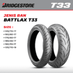 Ban Battlax T33 Bridgestone Depan Belakang Sport Touring 120/70-19 120/70 150/70 160/60 170/60 180/55 190/55 Ring 17 ZX6R R6 CBR250RR