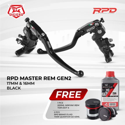 Master Rem Gen2 Set Radial RPD 216 Kanan Kiri Nmax Old Nmax New Xmax Vario 160 - Black/Black