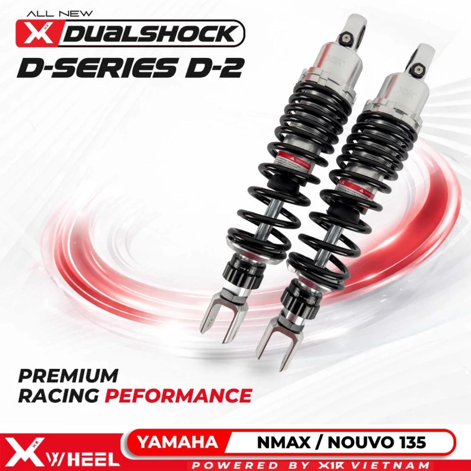 Shock Shockbreaker XWheel D-2 D2 Series Nmax 155 Nouvo 135 Aerox 305mm Non Tabung Shock Shockbreaker XWheel D-2 D2 Series Nmax 155 Nouvo 135 Aerox 305mm Non Tabung - Gambar 1