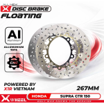 Discbrake Cakram Semi Floating XWheel Supra Gtr 150 267mm Piringan Cakram Depan Disc Lebar