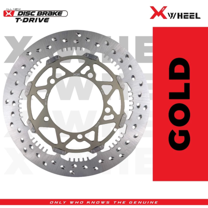 Discbrake Cakram Full Floating XWheel T-Drive Mx King 150 298mm Piringan Cakram Depan - Gold