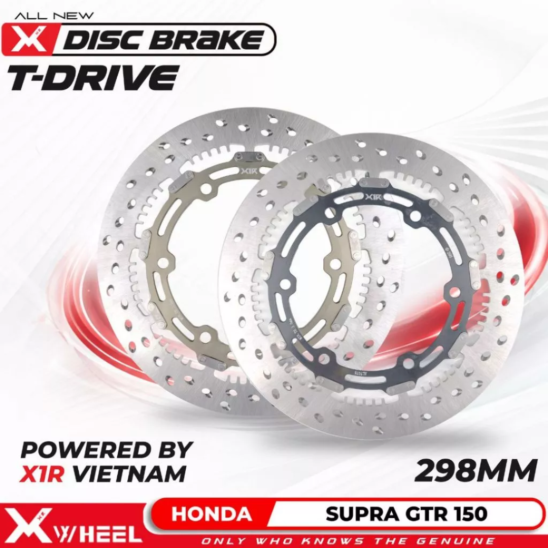 X1R T-DRIVE DISC BRAKE FLOATING DEPAN 298MM SUPRA GTR 150 Discbrake Cakram Full Floating XWheel T-Drive Supra Gtr 150 298mm Piringan Cakram Depan - Gambar 1
