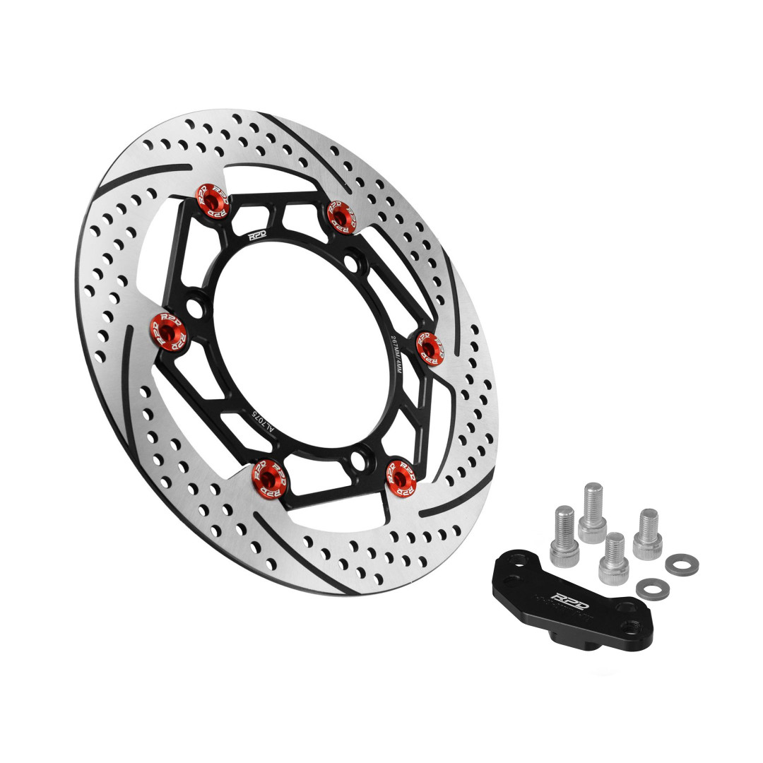 71100-2DP77-67ARB Disc Brake Cakram Depan Floating RPD Tornado Nmax 267mm Plus Bracket - Gambar 1