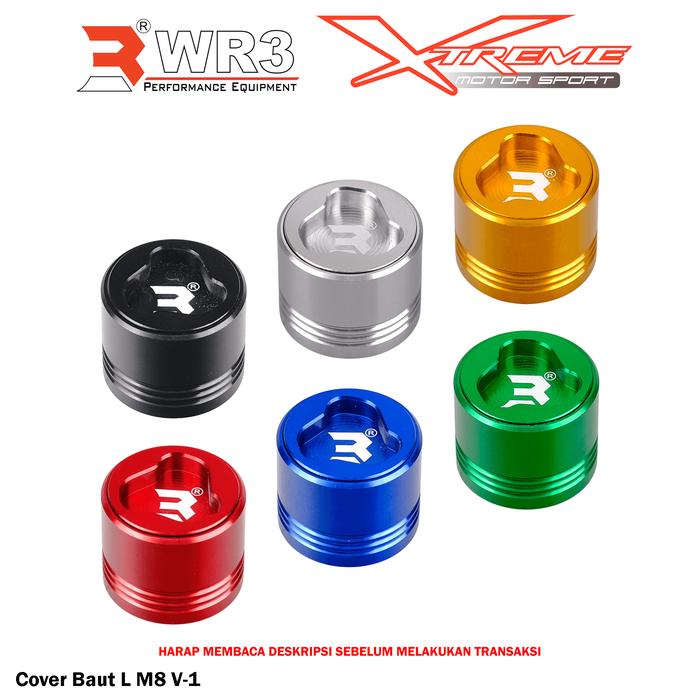 WR3 COVER BAUT L V1 M8 Cover Tutup Baut L WR3 V1 Ukuran M8 Untuk Kaliper Radial - Gambar 1